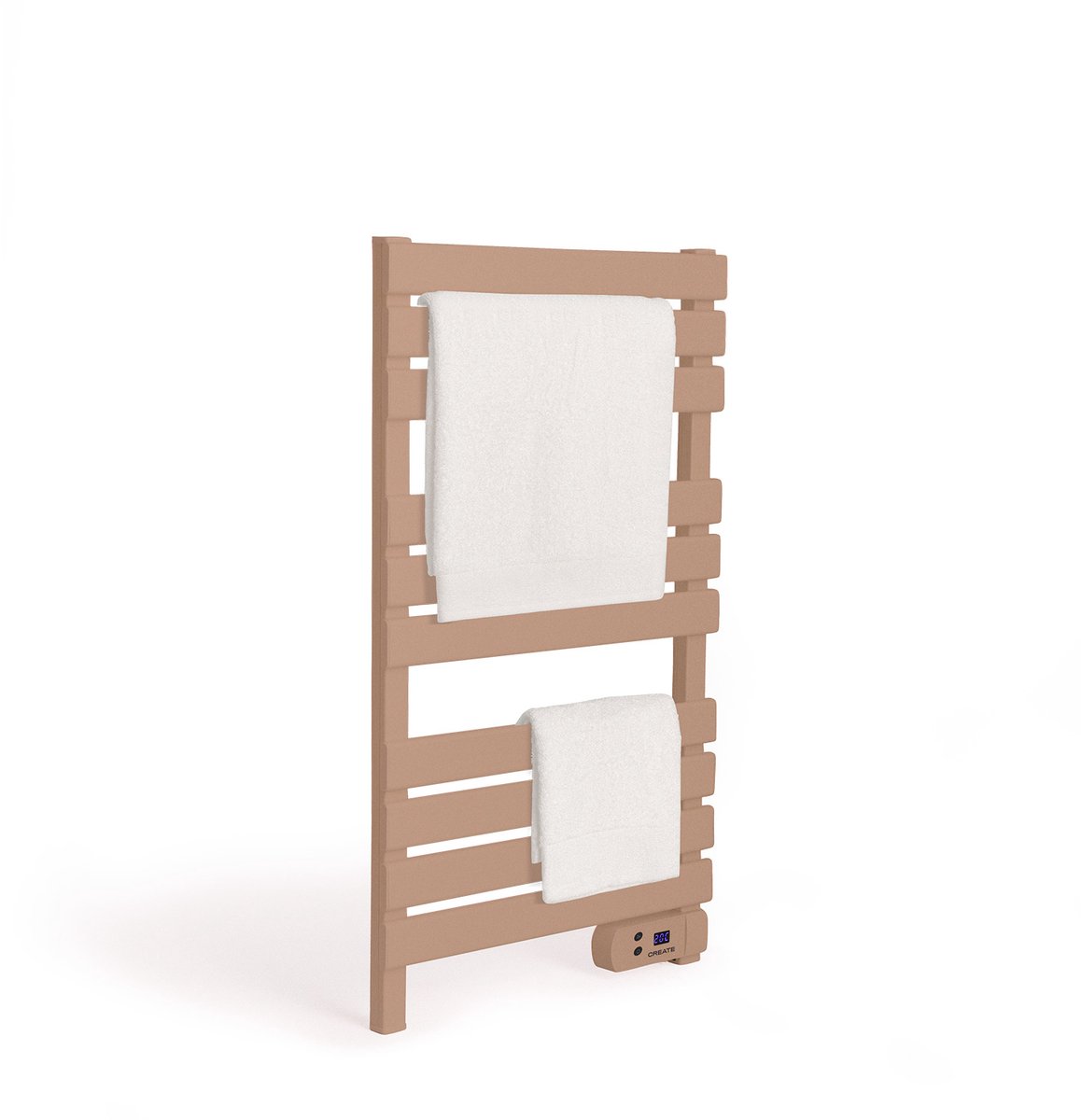 CREATE - Elektrische handdoekhouder 500W - Mokka - Zonder benen - Zonder plank - WARM TOWEL