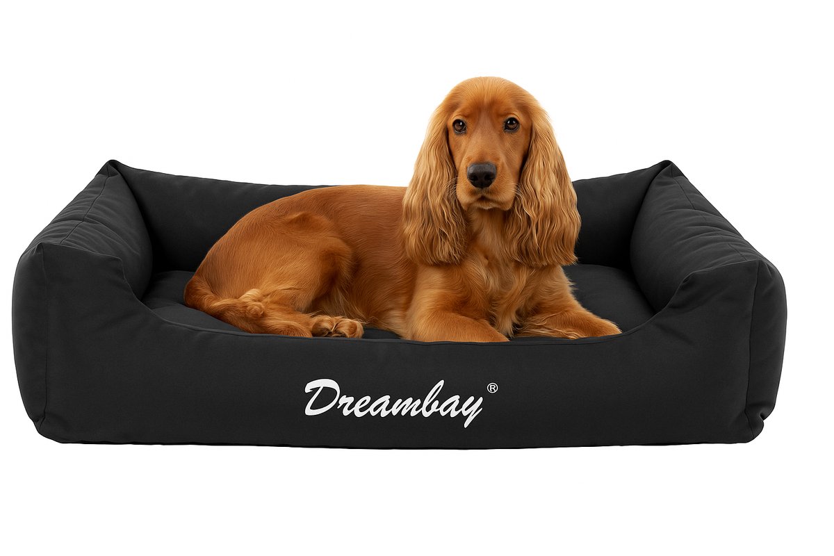 Flamingo hondenmand Dreambay Relief - 80 x 67 x 22 cm - Zwart