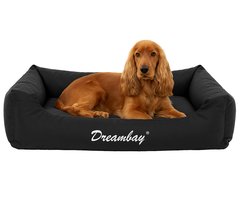 Hondenmand – orthopedisch hondenkussen Dreambay® Zwart 80x67cm – waterafstotend, afneembare hoes & antislip bodem – hoogwaardig comfort gemaakt in Europa