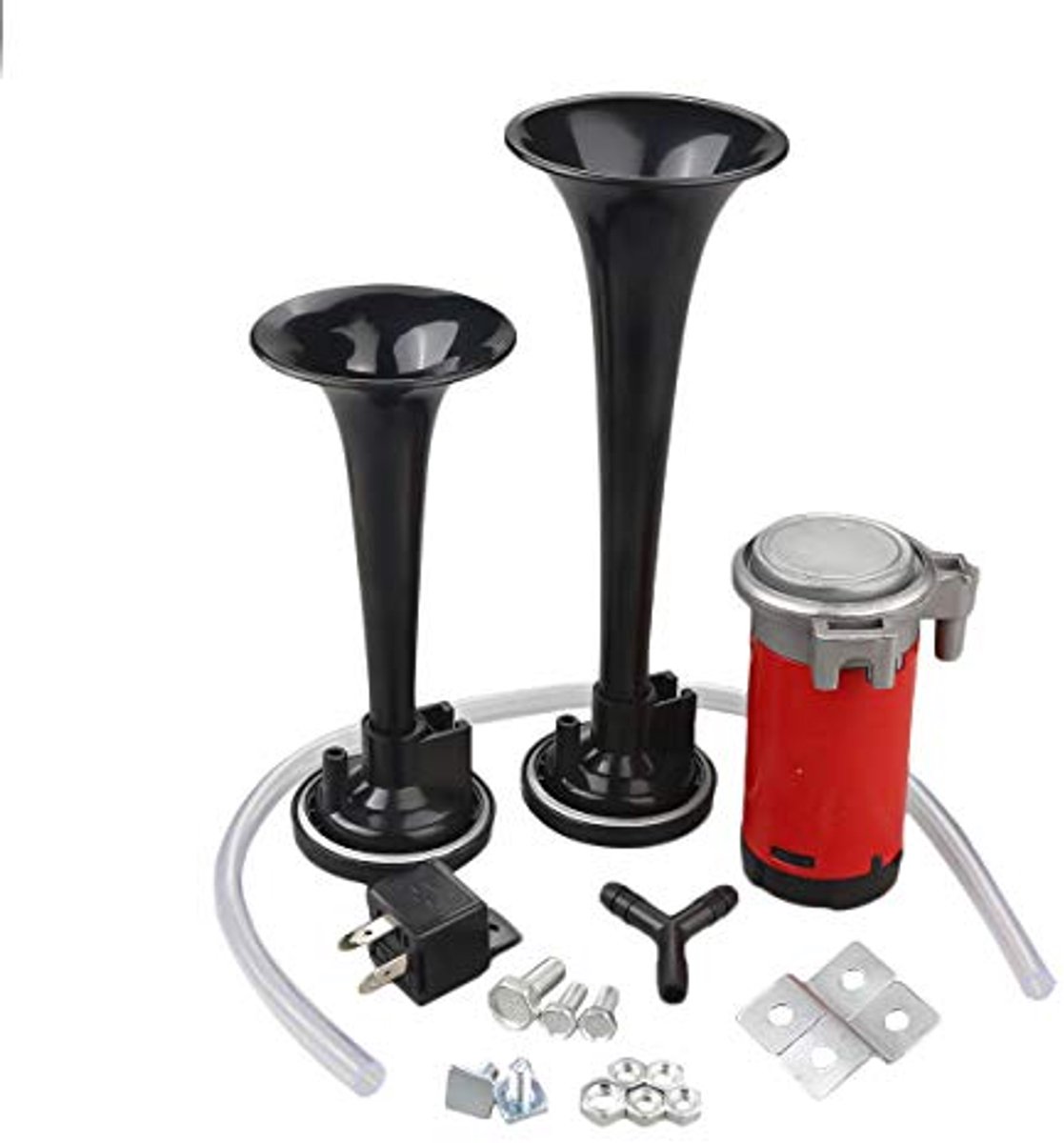 Universele Luide Auto Hoorn Set - Dubbele Trompet Lucht Hoorn 12V 178dB