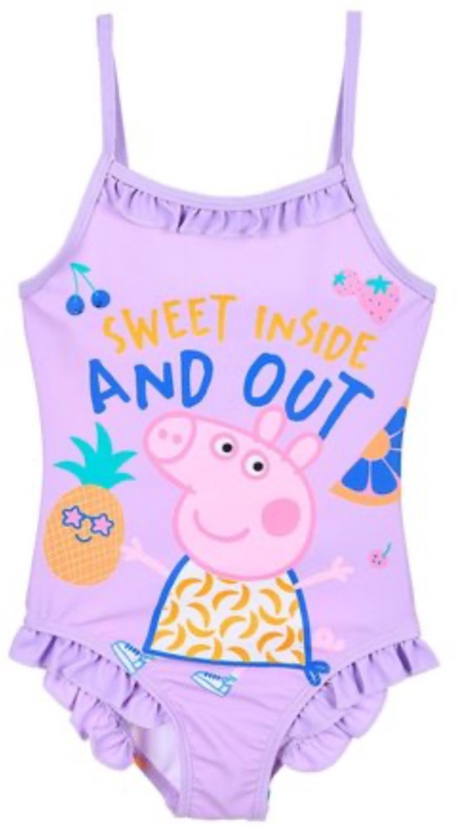 Peppa Pig / Peppa Big Badpak - Lila - Maat 116
