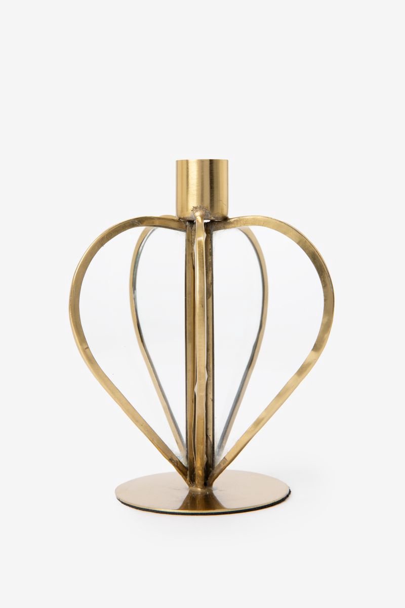 Sissy-Boy - Gouden glazen kandelaar hart medium