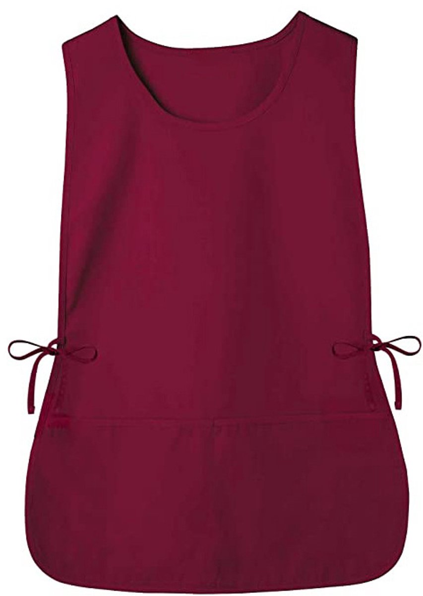 Schort voor hemd, mouwloos overall vest, overall schort, wijnrood