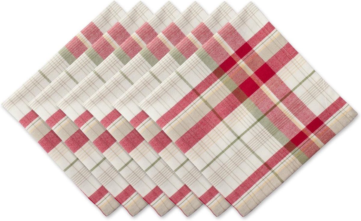 Famanu - Stoffen Servetten – 6 stuks 50x50 cm – Geruit Design – Luxe Servetten voor Eettafel