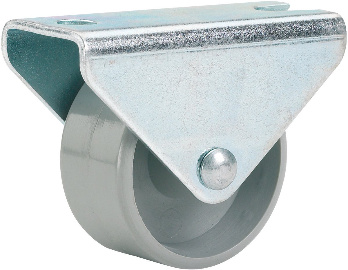 Dörner + Helmer bokwiel kunststof - met plaatbevestiging - Ø 25 mm - max. 40 kg