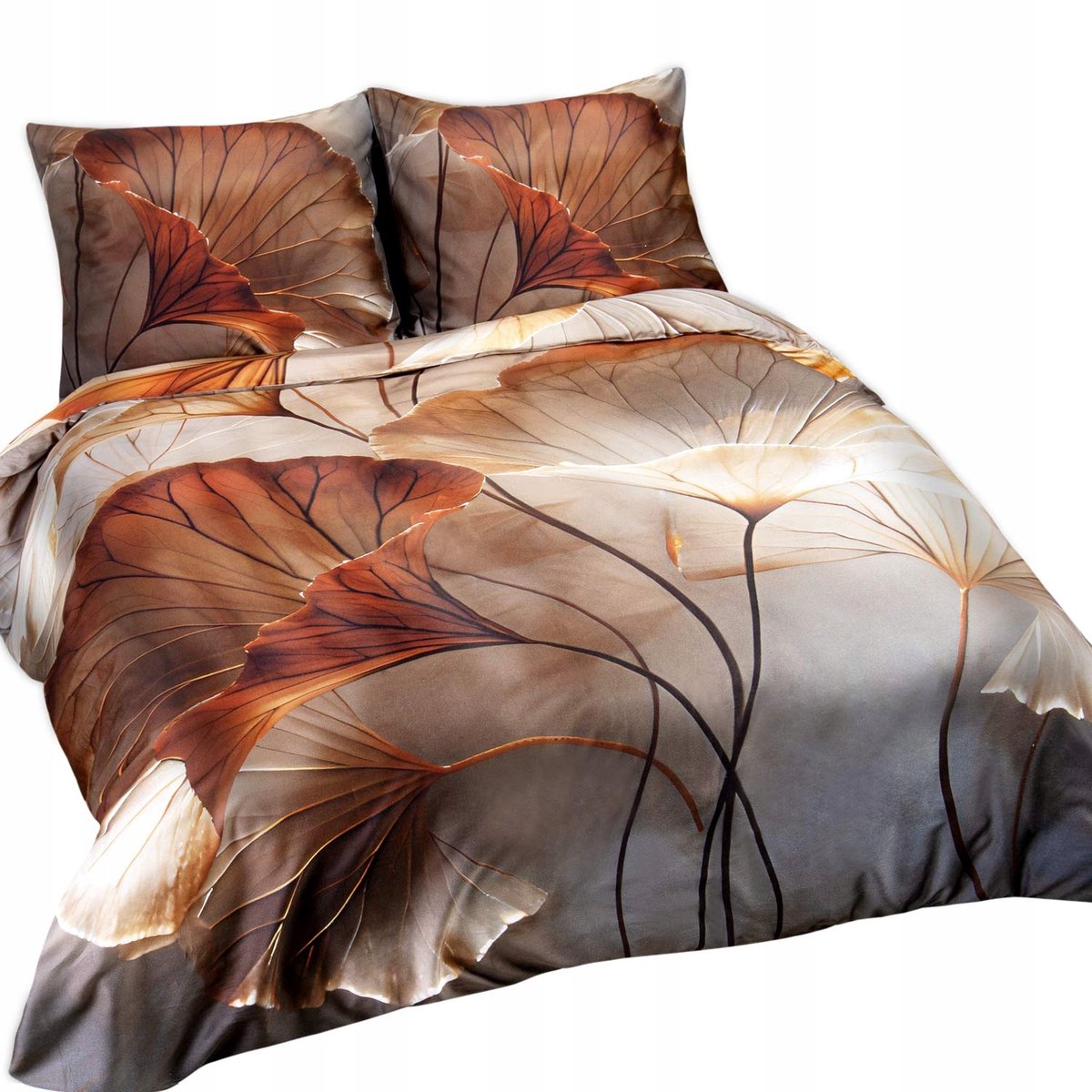 SATYNLOVE PREMIUM Katoenen Satijnen Dekbedovertrekset 180x200cm Bloementekening