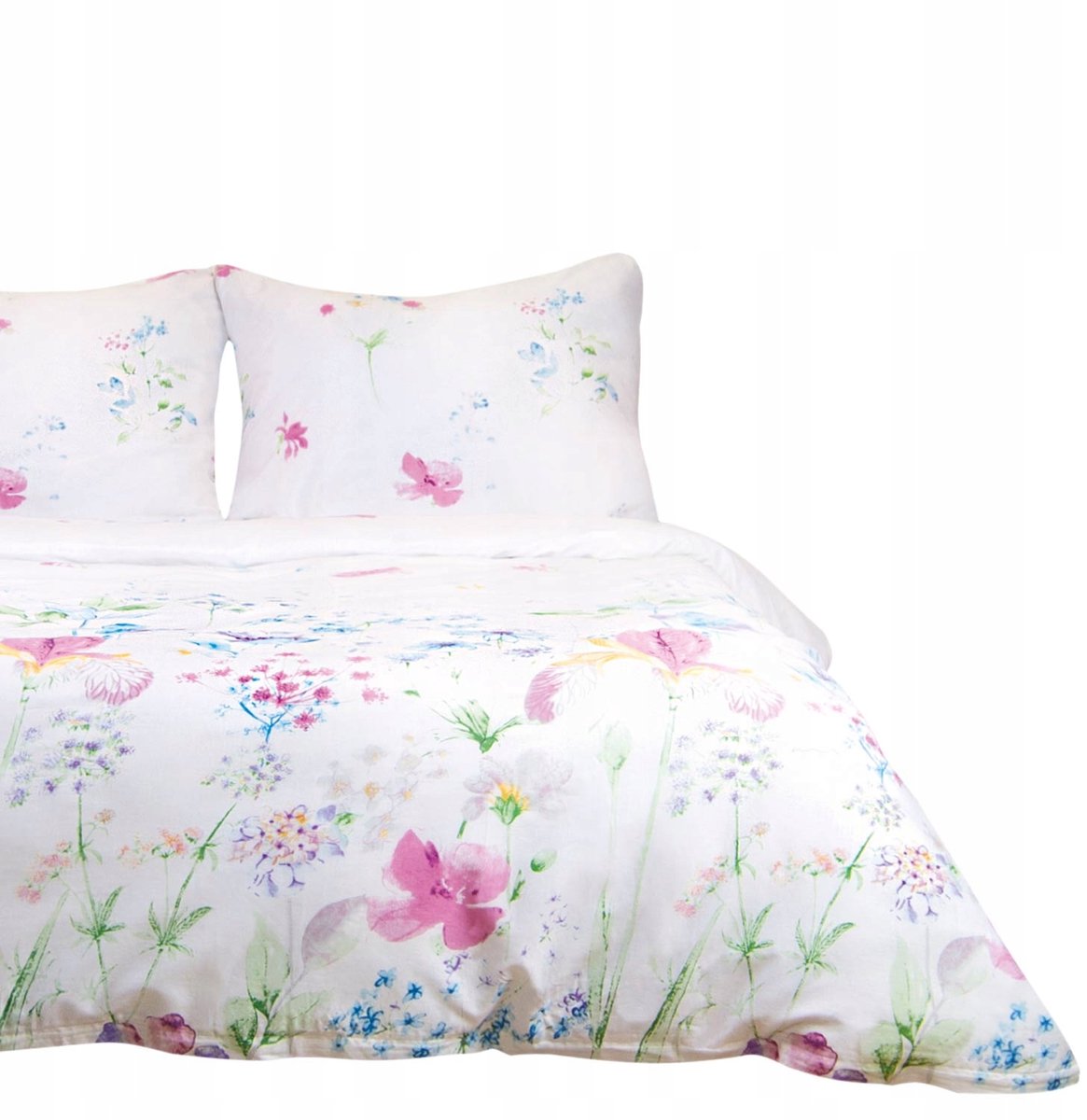 Cottonlove Katoenen Dekbedovertrekset 220x200cm Wit Bloemenweide