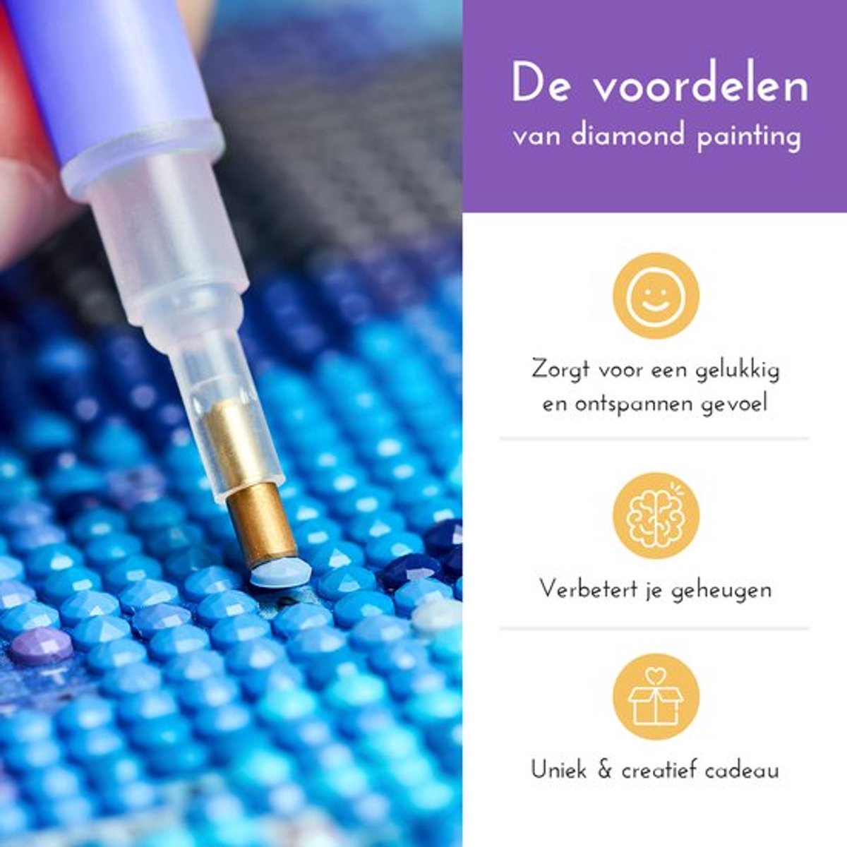 Lienz® Diamond Painting volwassenen 40x50cm – Rond – Vrouw en Bloemen – Volledig – Pakket Volwassenen — afbeelding 7