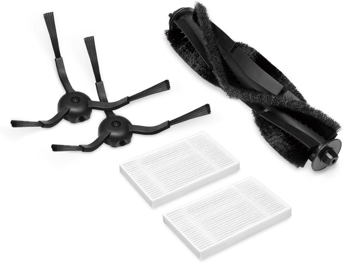 Vervangende Onderdelen - 5-Delige - Geschikt voor Tapo RV20 Max Plus/Tapo RV20 Max/Tapo RV30 Max Plus/Tapo RV30 Max Robotstofzuiger - 1 Rolborstel, 2 Zijborstels, 2 HEPA-Filters - Accessoireset — afbeelding 1