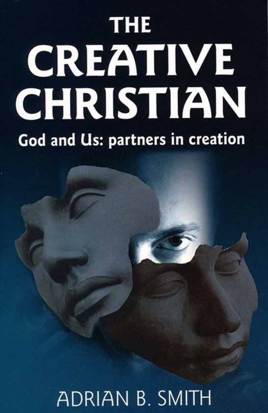 Boekhoes 'The Creative Christian' met Griekse maskers en een oog dat erdoorheen kijkt.