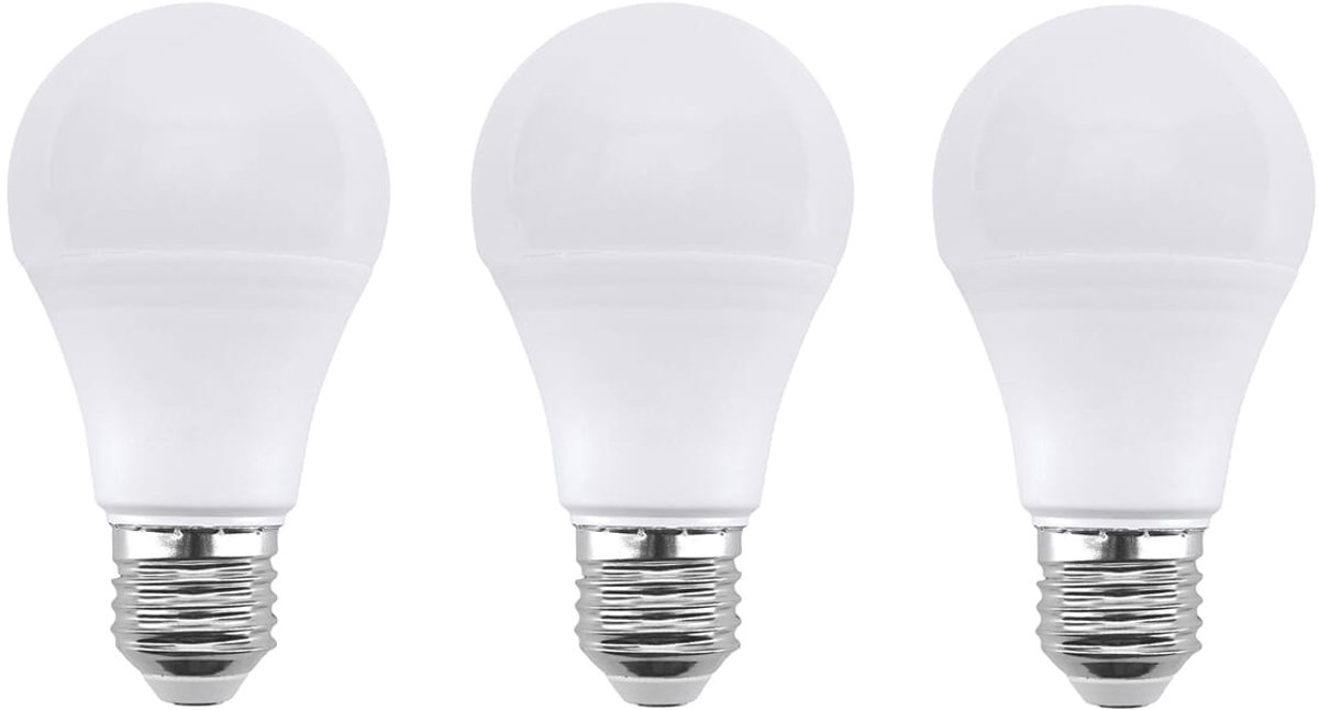 Bemko Premium LED Lamp E27 - vervangt 60W (9.5W) - 900lm - 4000K Neutraal Wit - 230V - 3 stuks