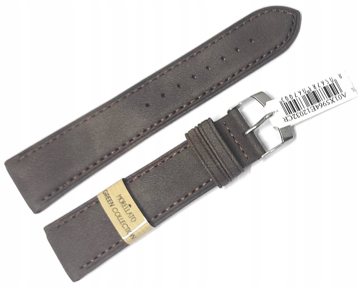 Morellato Timo Nubuck Leren Horlogeband Bruin 20mm Vegan