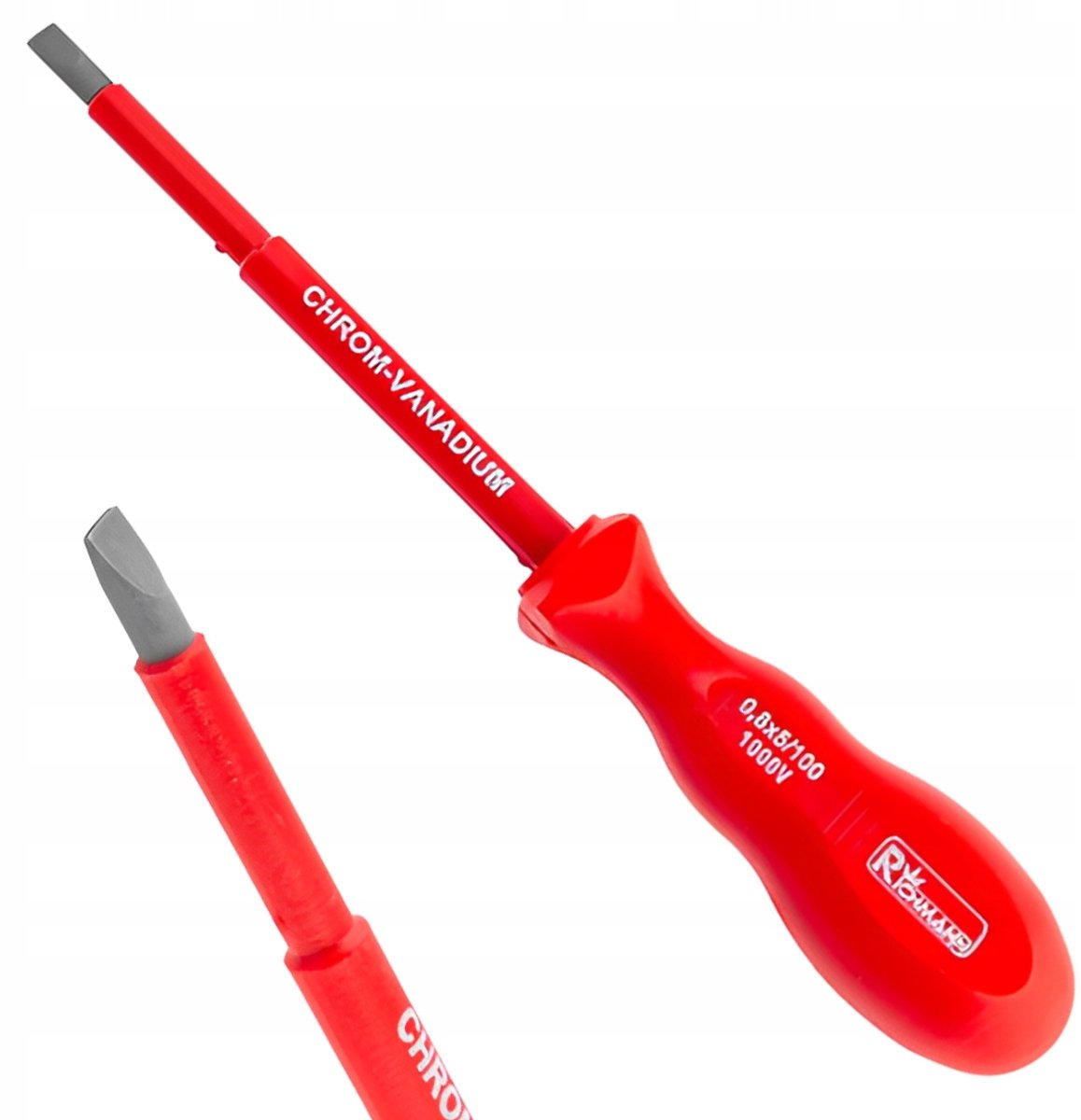 Geïsoleerde Platte Schroevendraaier 1000V, 6x125mm - Professioneel Gereedschap