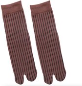 Hiden - Japanse Sokken - Tabi sokken - Teen sokken - Maat One size - Bruin