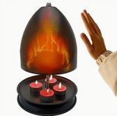1 stuk Draagbare Buiten/Binnen Verwarming met Kaarsenhouder & Ontstekingsvrij - Zwaar IJzer, Vrijstaande Verwarming voor Camping, Noodgevallen, Terrassen, Campers - Geen /, Verwarmingskachel (Kaars-)