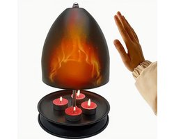 1 stuk Draagbare Buiten/Binnen Verwarming met Kaarsenhouder & Ontstekingsvrij - Zwaar IJzer, Vrijstaande Verwarming voor Camping, Noodgevallen, Terrassen, Campers - Geen /, Verwarmingskachel (Kaars-)