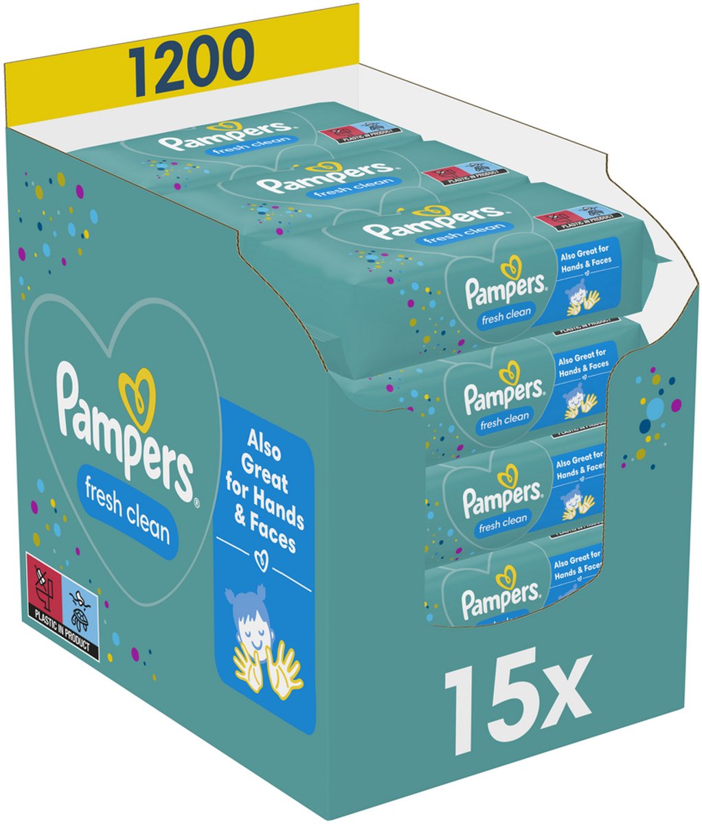 Pampers Fresh Clean Billendoekjes - 1200 stuks