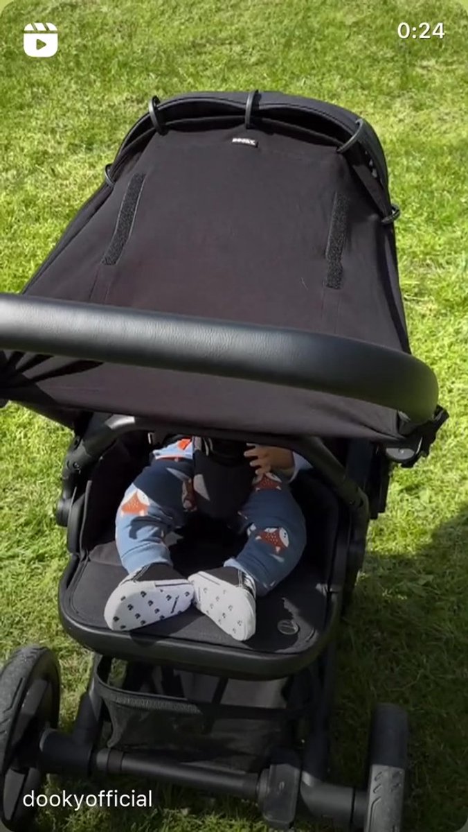 WD&CD Zonnewering, universele kinderwagen, donkergrijs, zonnedak voor reiswieg, kinderwagen, UV 50 reiswieg, verstelbare zonwering, met opbergtas