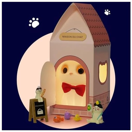 Universeel nachtlampje voor peuters | Kattennachtlampje voor de babykamer | Slaapkamerdecoratie met 7 LED-verlichtingskleuren, perfect voor baby's naast het bed, voor een verjaardag van een jongen of meisje — afbeelding 4