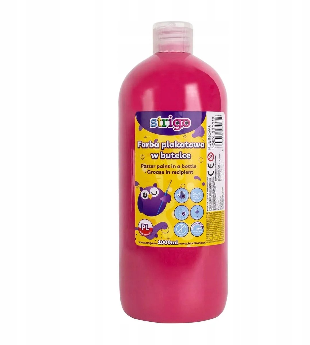 Strigo Plakkaatverf Ruby Rood 1000ml