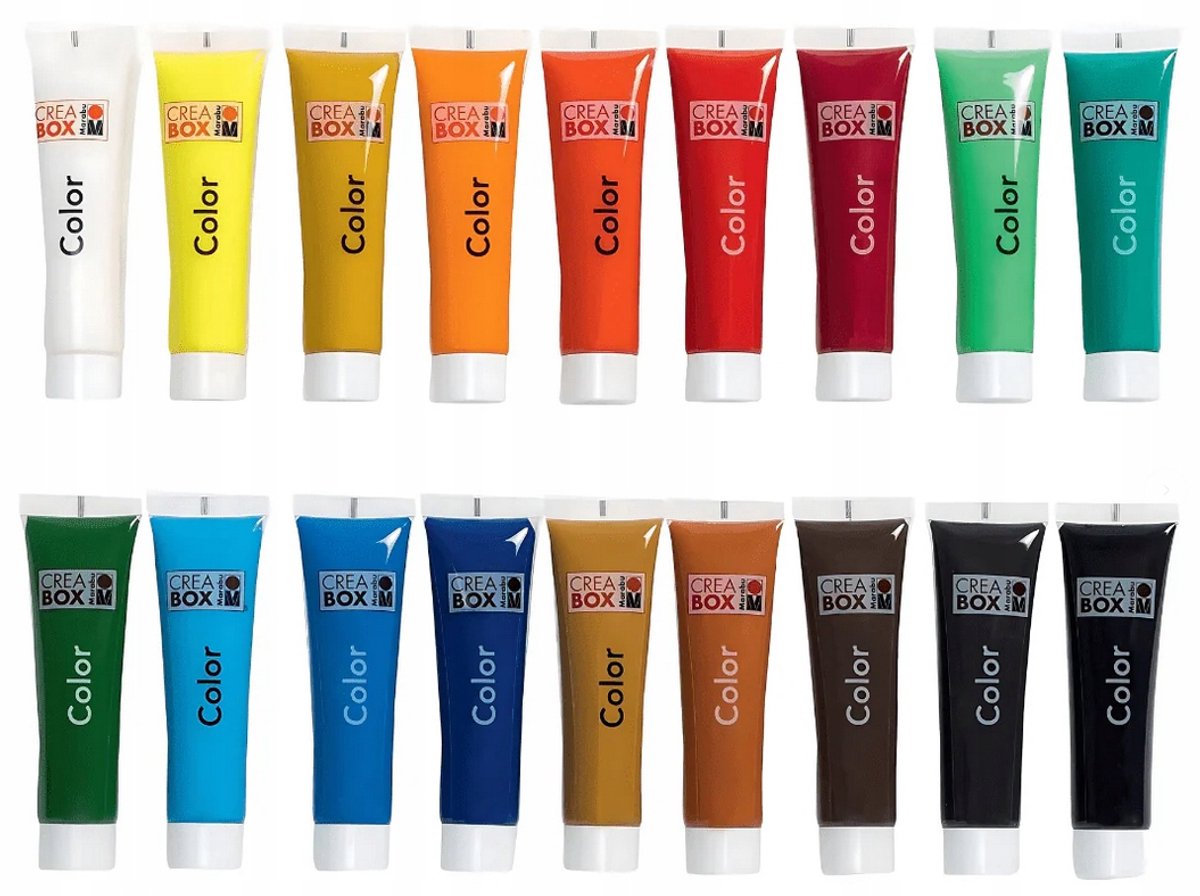 Marabu Crea Box Acrylverf Set - 18 Kleuren x 36 ml