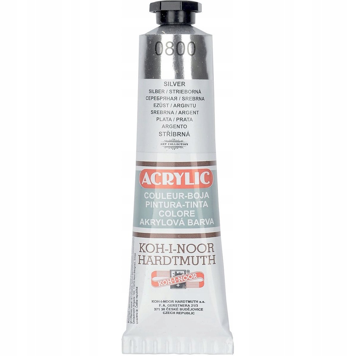 Koh-I-Noor Acrylverf 40ml Zilver 0800 - Levendige kleuren