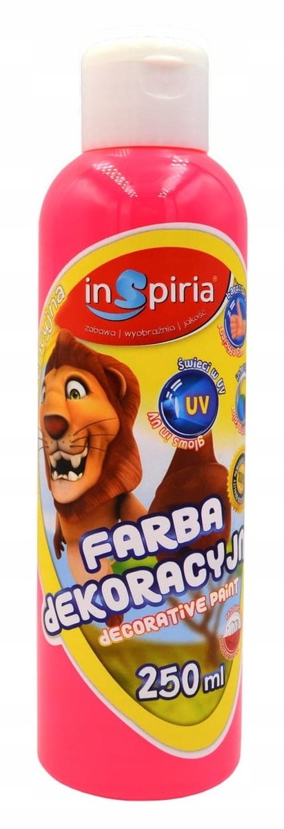 Inspiria Decoratieve Verf 250ml Fluo Roze - Levendige Kleuren