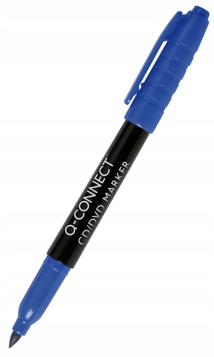 Q-connect CD/DVD-marker, blauw, 1 mm lengte, 10 stuks