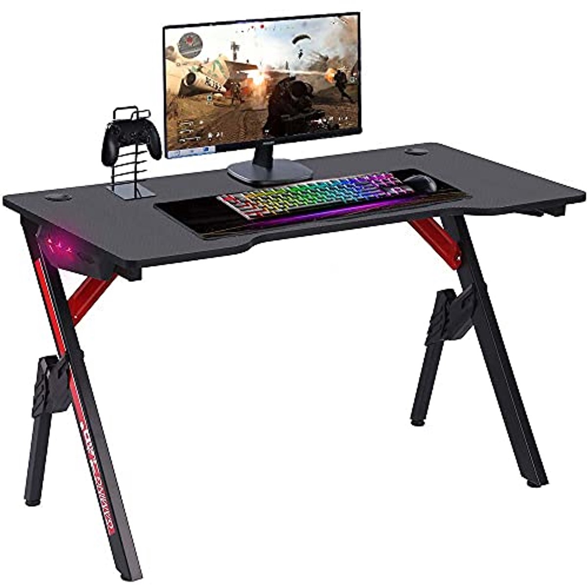 Gaming Bureau met LED-verlichting en Muismat - 120x60 cm voor Perfecte Online Gaming