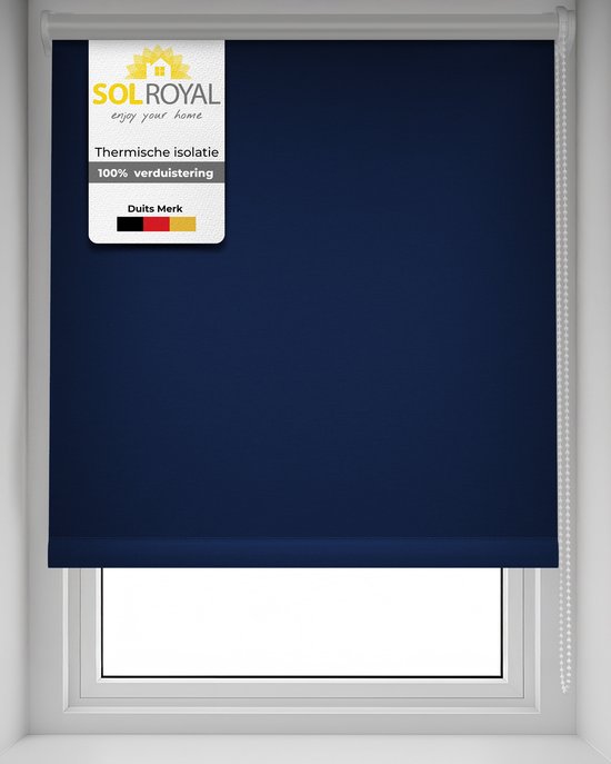 Store enrouleur isolant Sol Royal SolReflect T42 - montage avec et sans perçage possible 90x160cm bleu foncé
