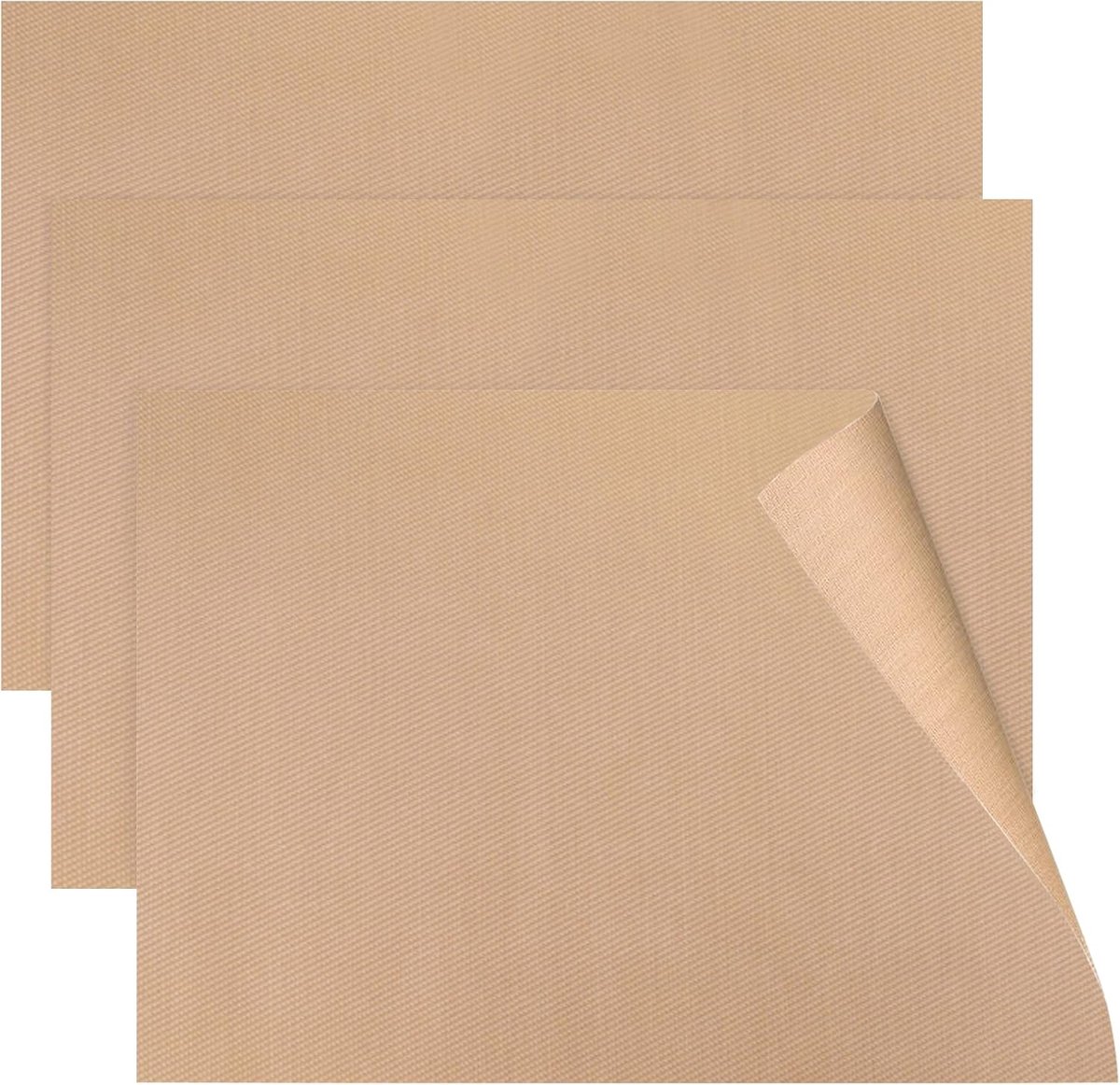 ANMI® Permanente bakdoek - Hittebestendige oliedoek - Bakplaatdoek - 3 stuks - Bruin - Herbruikbaar - Antiaanbaklaag - Snijdbaar - 30*40cm - Hittebestendig - Geschikt voor oven en grill
