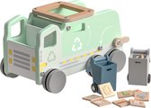 Wood'n Buddy Houten Vuilniswagen Speelgoed Set – Montessori Educatief Speelgoed voor Peuters – Stimuleert Motoriek & Fantasie