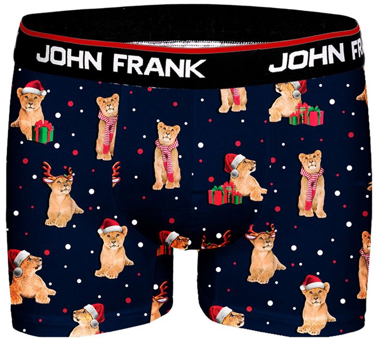 John Frank Boxershorts-Christmas Edition-Sinterklaas-Onderbroek Heren-Cadeau Heren-Party Lion-L