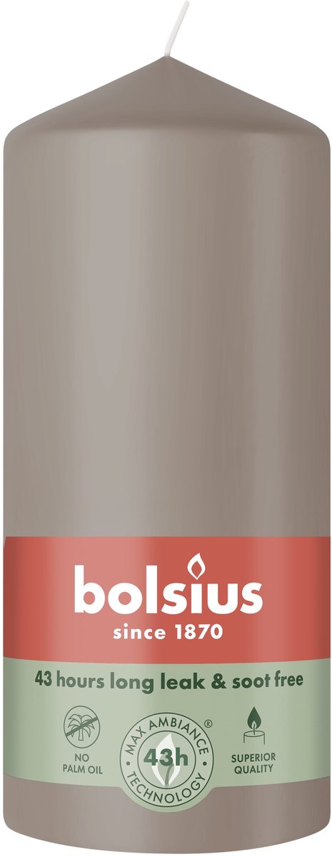 Bolsius Stompkaars 130/68 Light Taupe (1 stuk) Beige