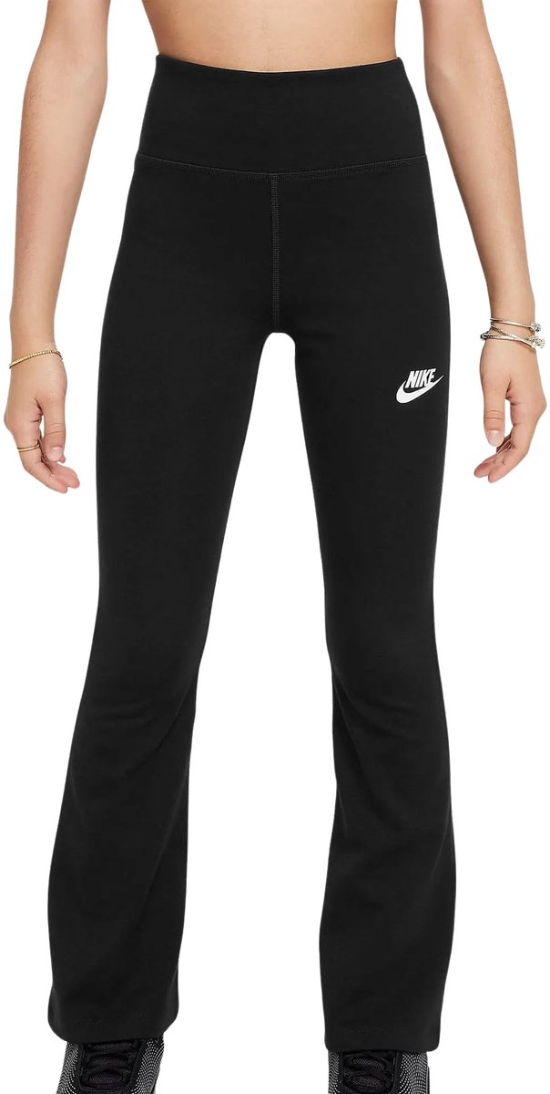 Nike Classic Flared Sportlegging Meisjes Zwart