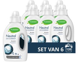 Product afbeelding van Neutral Vloeibaar Wasmiddel - Zwart - voor de gevoelige huid - 6 x 20 wasbeurten - Voordeelverpakking