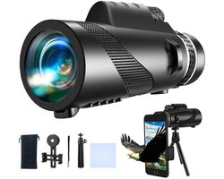 Monoculaire Telescoop - 80*100 - Inclusief telefoonhouder en statief - Waterdicht - Met Opbergtas - Spotting Scope - Voor sterrenkijken,reizen, kamperen, wandelen