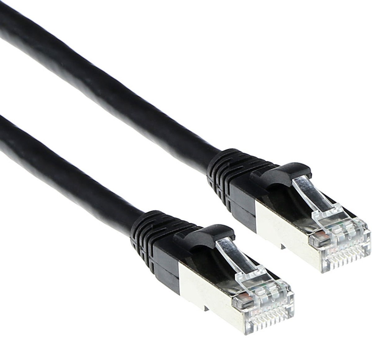 Image of ACT Zwarte 10 meter LSZH SFTP CAT6A patchkabel snagless met RJ45 connectoren FB7910