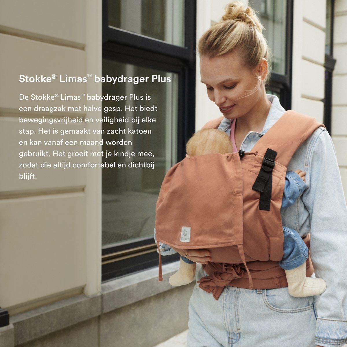 Stokke Limas Carrier Plus, Terracotta - Versie 2023 (OCS) - Babydrager met halve gesp - Drie draagopties - Veilig voor baby's van 1 maand/ 4 kg tot 18 kg – foto 2
