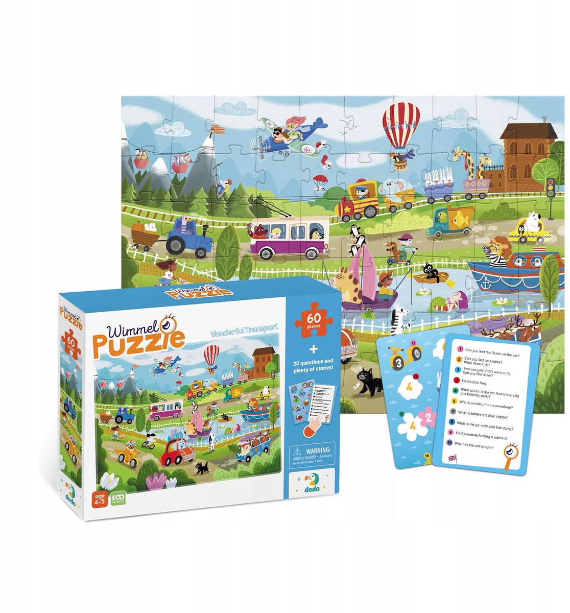 Dodo Puzzel Geweldig Transport 60 Stukjes