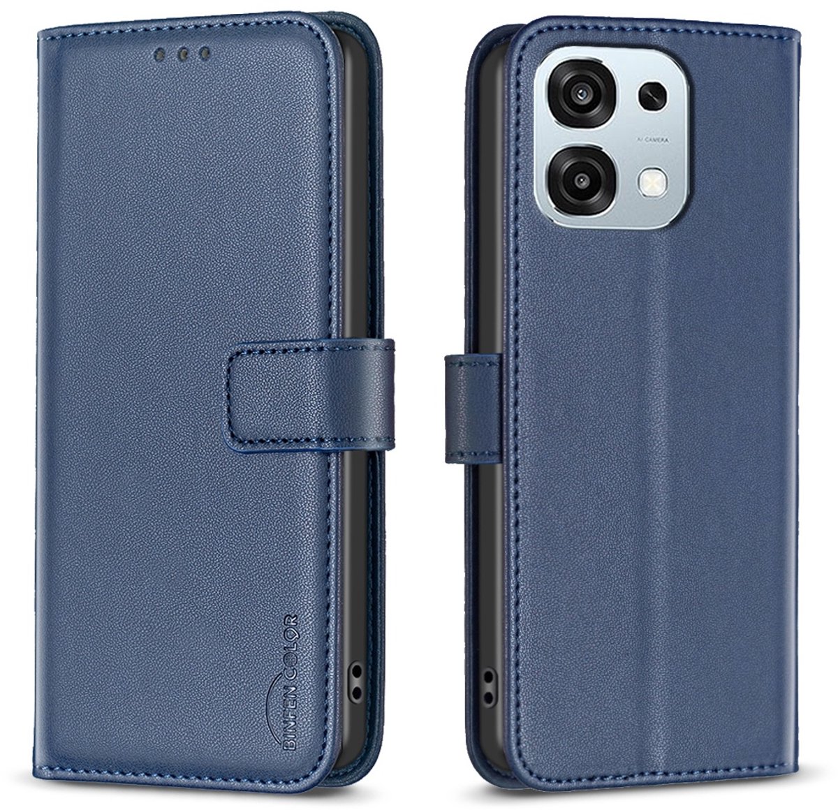 BINFEN Hoesje - Geschikt voor OPPO A6 Pro 5G Hoesje - BINFEN Book Case - Blauw