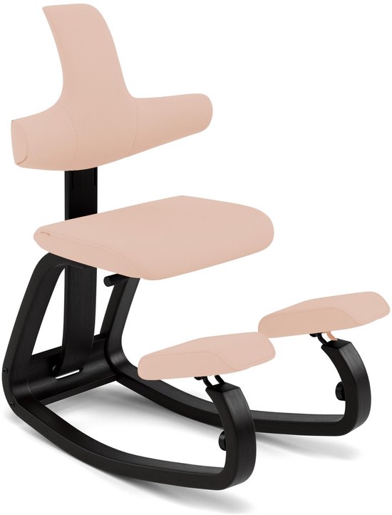 Variér Thatsit kniestoel met rugleuning | Abrikoos/Zwart