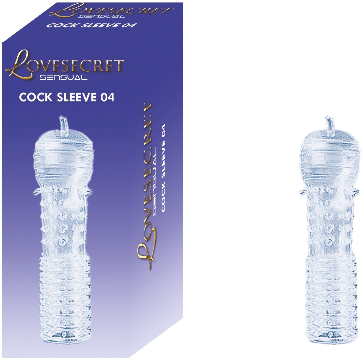 Lovesecret Sensual – LS40 Cock Sleeve 04 – Transparante Penis Sleeve met Ribbels & Dots