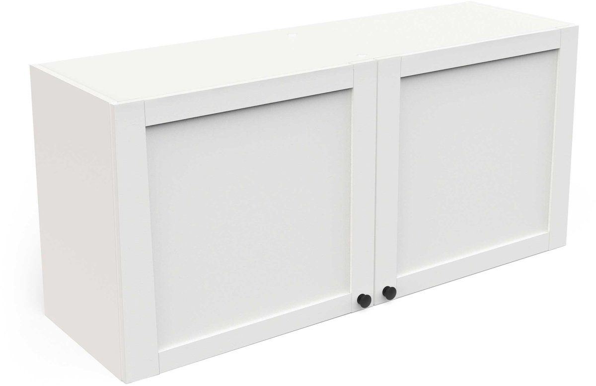 Bovenkast Cottage - 120x37x55cm - 2 Deuren - Wit - CBA - Keuken Bovenkast - Wit - Spaanplaat