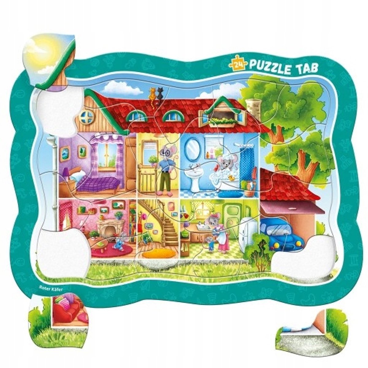 Roter Kafer Houten Puzzel Huisje - 24 stukjes