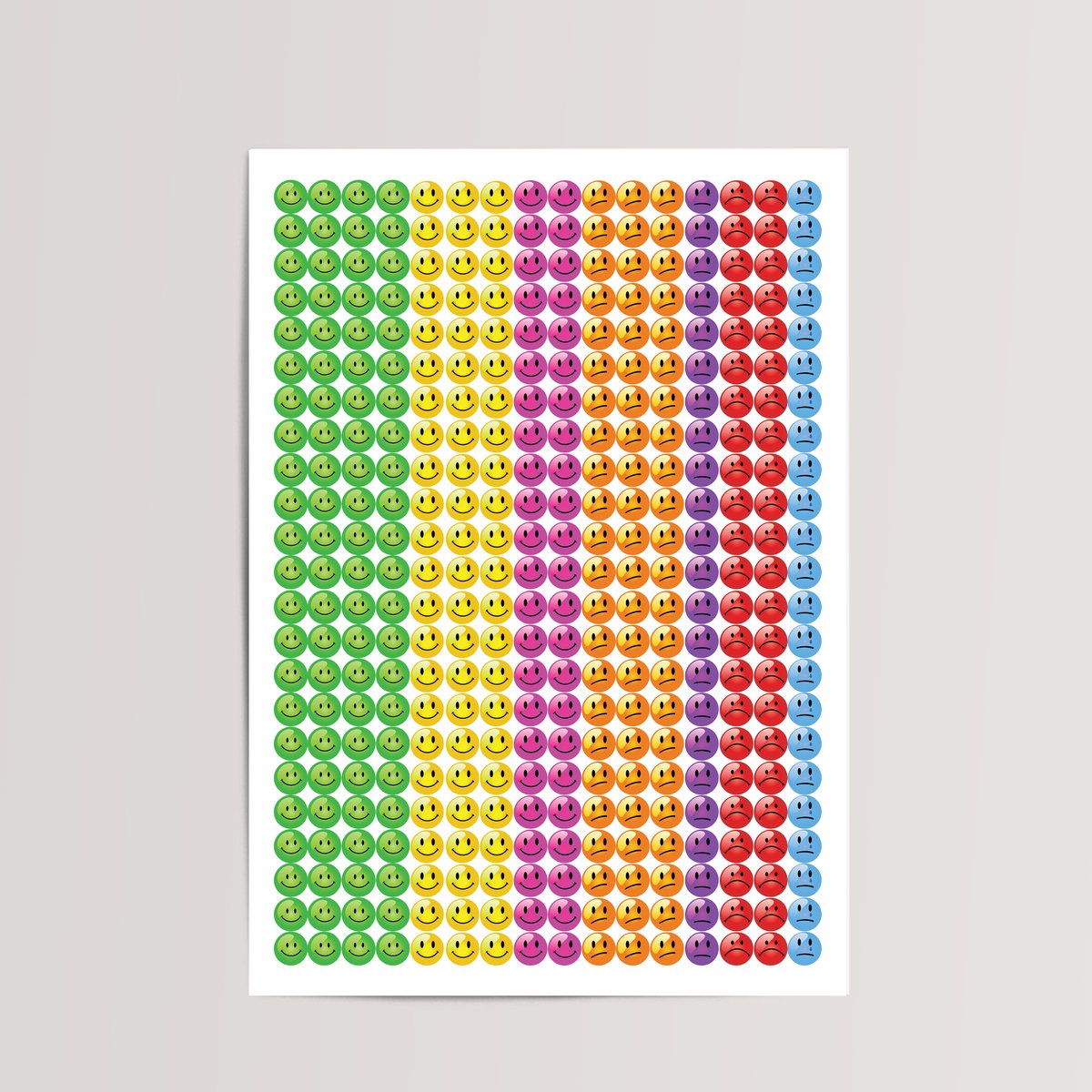Beloningsstickers Smiley - 1104 Smiley Stickers met Emoties - Feedback Stickers — afbeelding 4