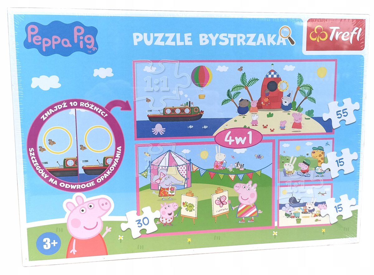 Peppa Pig Educatieve Puzzels - 4 Sets met 115 Stukjes