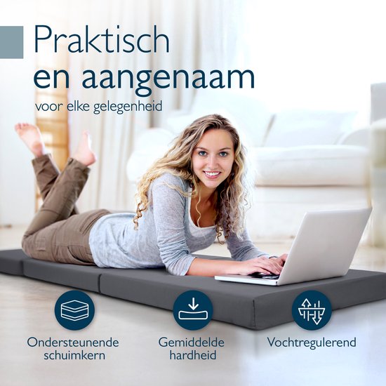 Opvouwbaar matras 90x190x15cm Gel Memory Foam Oeko-TEX hoes met draagtas Eenpersoonsbed extra bed Perfect voor