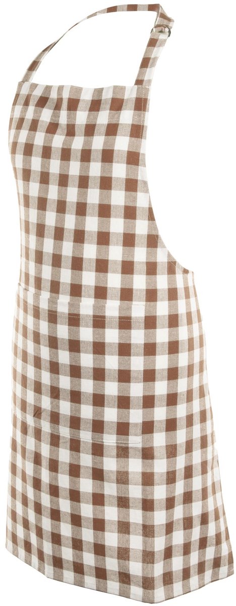 Tiseco Gingham Schort - 80 x 74cm - Cognac