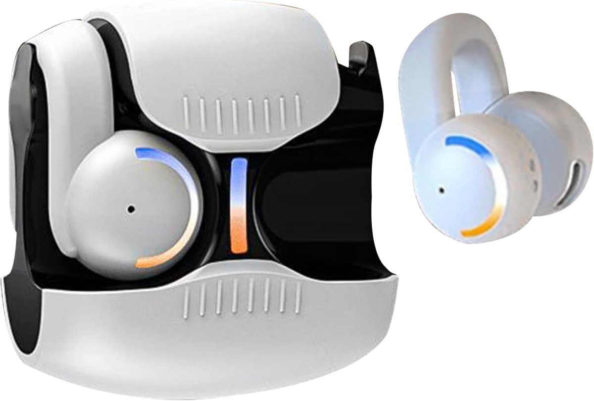 Clip Ear Buds, Wireless Bone Conduction Headphones, Lightweight Comfortable Design, Noise Reduction Feature, Ideal for Cycling Workouts Running Travel, 3.54x3.54x1.57